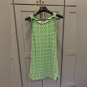 Juicy Couture Green Patterned Sleeveless Dress/ coverup